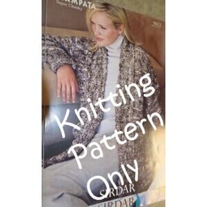 New Sirdar 5012 Stampata Super Chunky Cardigan Jacket Sweater Knitting Pattern